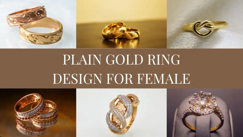 plain gold ring design for female